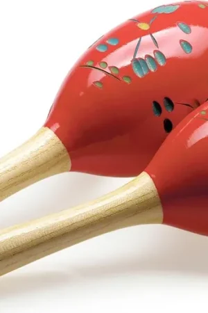 Non Perdere Stagg Maracas Ovali in Legno Rosso cm29 la Coppia