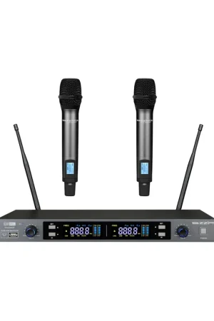 Zzipp Set Doppio Radiomicrofono a Gelato Uhf 2 x 48 Ch Super Prezzo