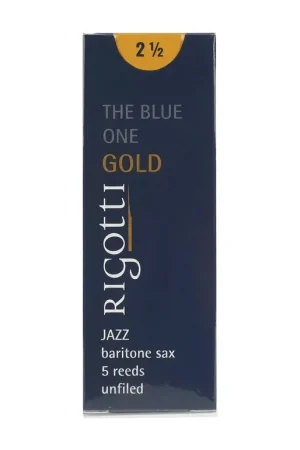 Offerta Limitata Rigotti ance sax baritono Gold Jazz 2,5 medium confezione da 5