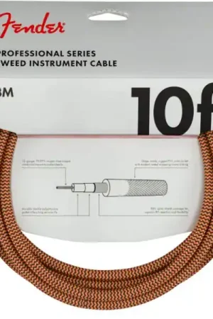 FENDER LIMITED EDITION PROFESSIONAL SERIES INSTRUMENT CABLE 3M ORANGE/BLACK Vendita Finale